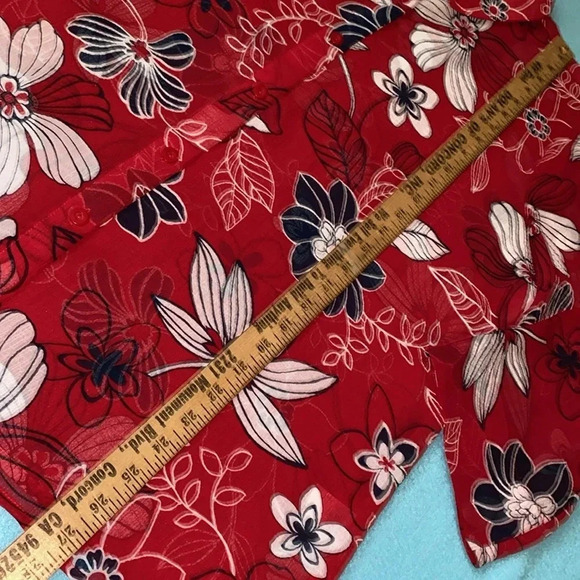 ALFRED DUNNER 2pc set floral collar button up top and embellished tank size 16 - Picture 9 of 15